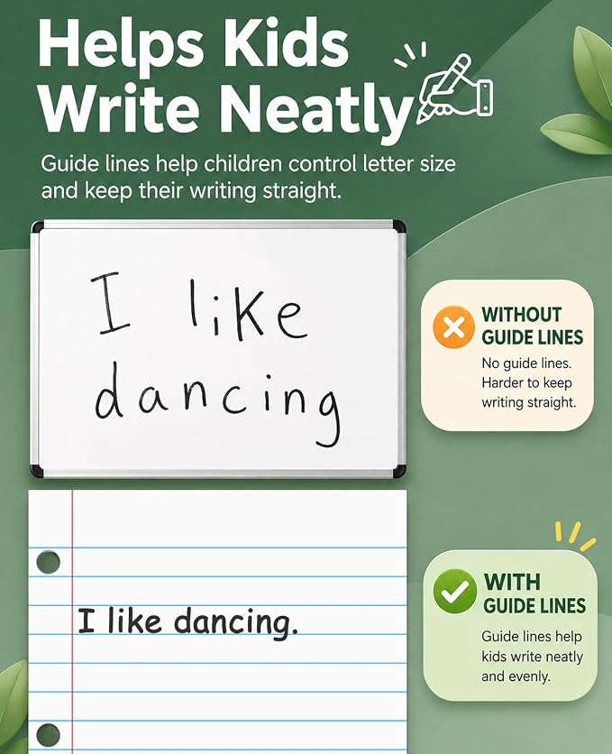 Dry Erase Giant Sized Magnetic Notebook Paper, Handwriting Lined Paper - Image 7