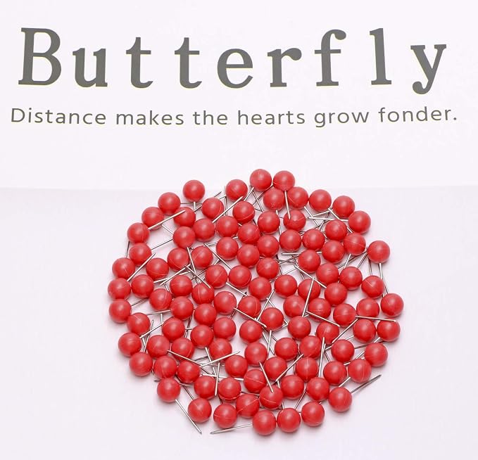Tupalizy 100PCS 1/4 Inch Small Round Head Map Tacks Pins - Image 6