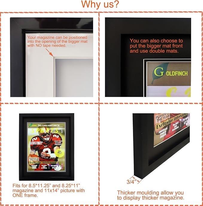 Goldfinch 4 Packs Sports Magazine Frames Displays Magazines Measuring 8.5 x - Image 3