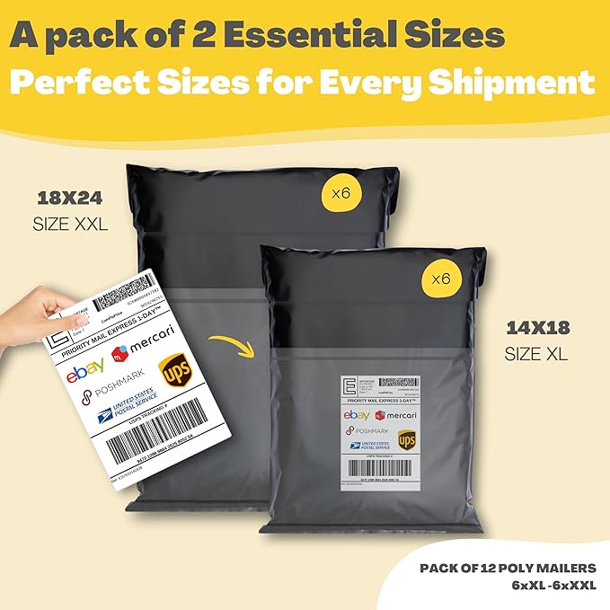 Shipping Bags with Label Pouch - Image 2
