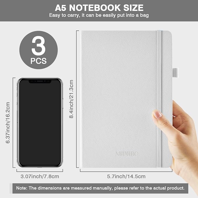Hardcover Journal Notebook for Work, 3 Pack 160 Pages Lined Journaling Notebooks - Image 5