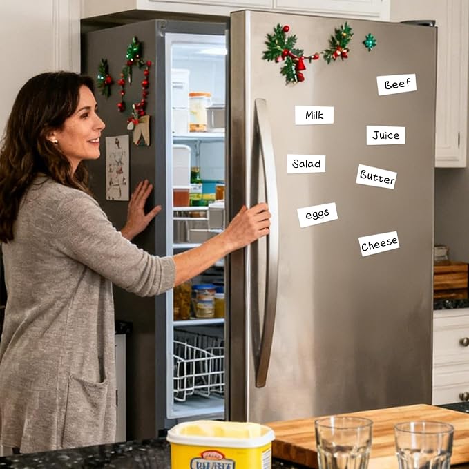 Dry Erase Magnets Blank Lables, 30 Pack Reusable Magnetic Labels - Image 6