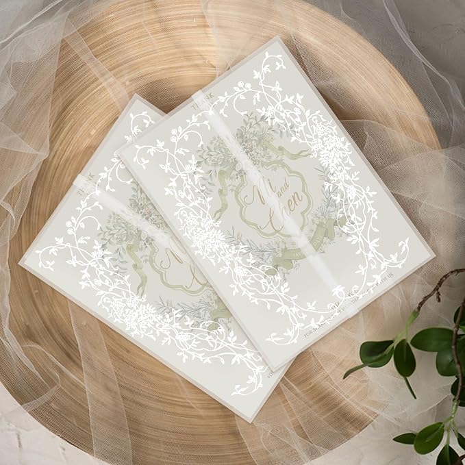 Vellum Jackets for 5x7 Envelopes for Invitations Wedding Envelopes Vellum Paper - Image 2