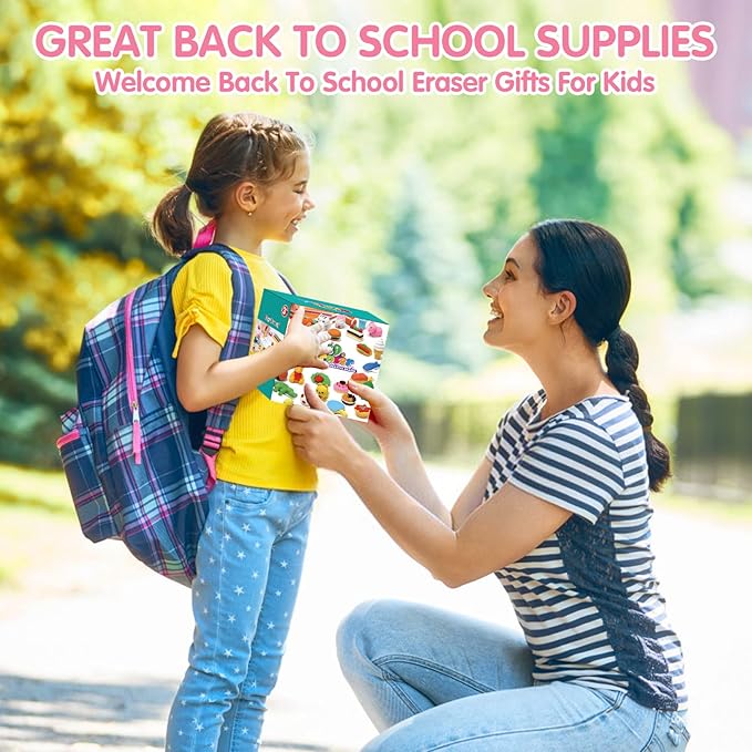 50 Pack Pencil Erasers Animal Eraser for Kids Puzzle Erasers 3D Mini Food Sport Fruit Take Apart Eraser Classroom Rewards Game Prizes Treasure Box Party Favors for Kid Gifts Easter Egg Fillers-DeskLoop Office