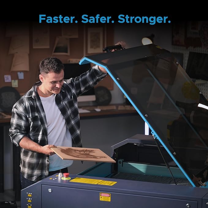 OMTech 100W CO2 Laser Engraver with Water Chiller, 28"x20" Laser Engraving Machine with Autofocus 2 Way Pass-Throughs Built-in Air Assist, Laser Cutter for Wood Glass Acrylic More-DeskLoop Office