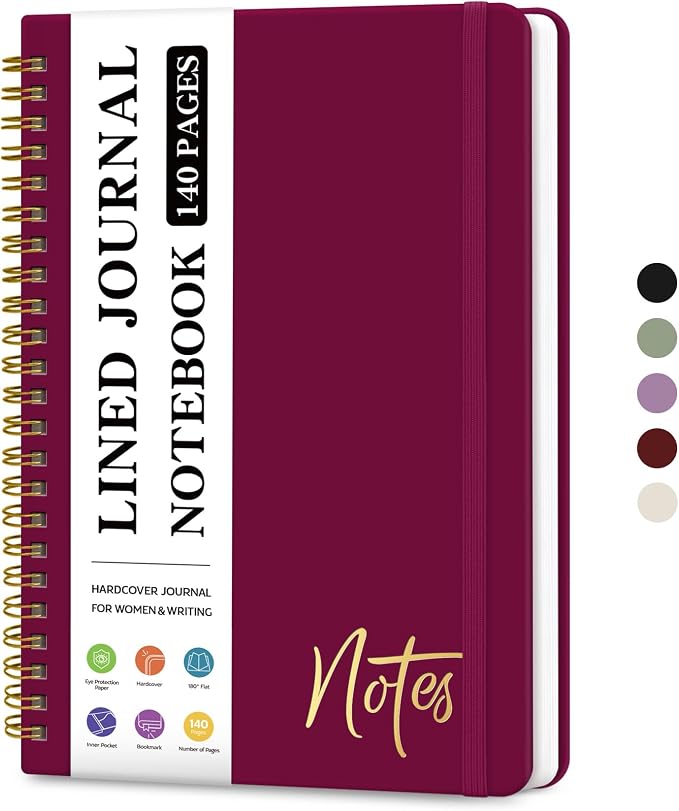 ZOTIA Lined Spiral Journal Notebook by Zotia