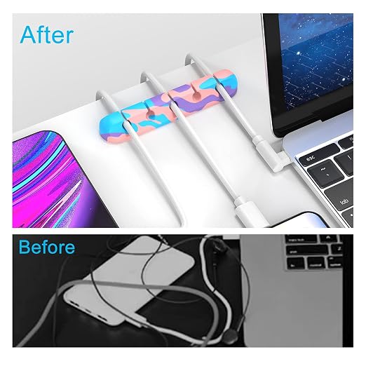 INCHOR Cable Organizer, Cord Organizer Cable Management, Cable Clips USB Cable - Image 2