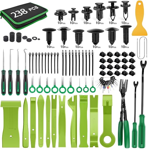 GOOACC 238Pcs Trim Removal Tool, Auto Push Pin Bumper Retainer Clip Set by GOOACC