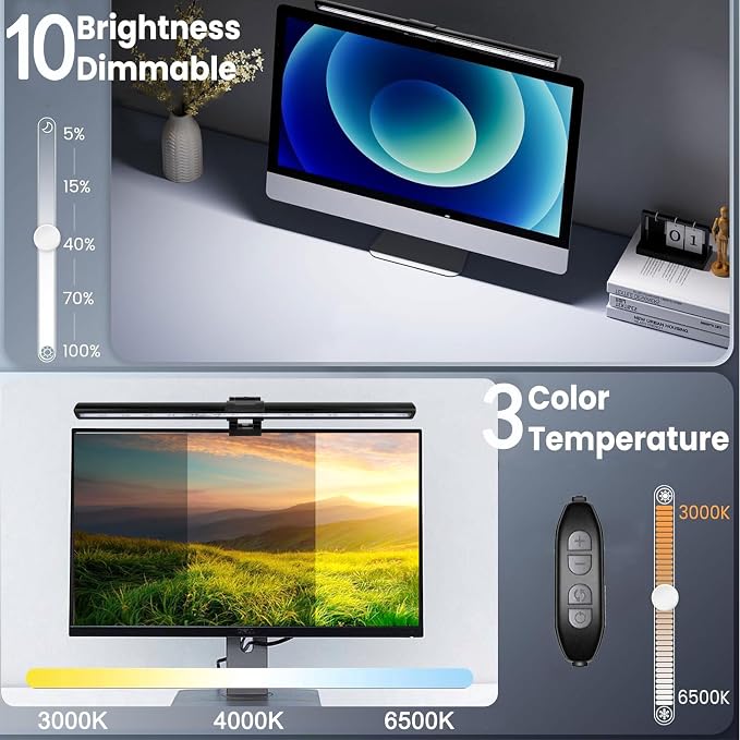 Computer Monitor Lamp, Screen Light Bar Eye Caring, Keyboard Lamp - Image 3