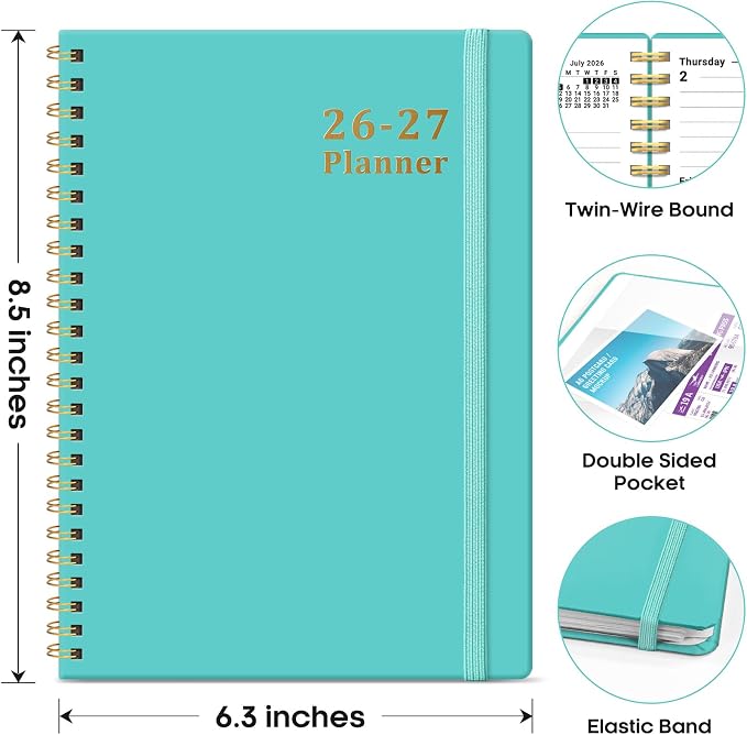 Planner 2026-2027, 6.3" x 8.5" Weekly and Monthly Academic Year Planner Calendar - Image 4