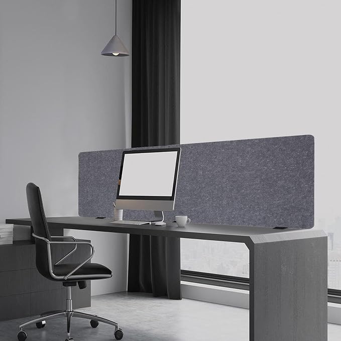 Clamp-on 60" x 24" Desk Divider Privacy Panel - Image 2