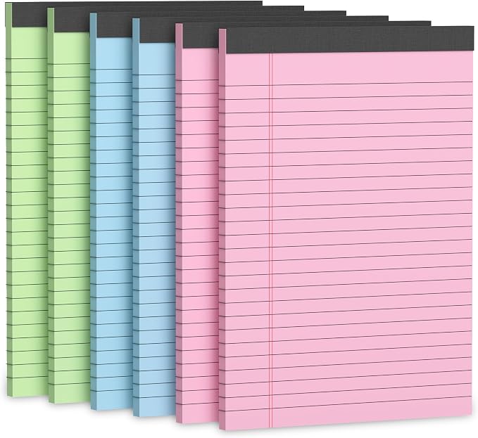 Note Pads 5x8, Narrow Ruled Legal Pad, Writing Pads 5x8, Colored Legal Pads by WelcometoVishoitty