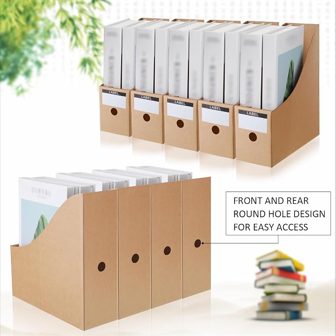 Geyee 50 Pcs Cardboard Magazine Holder Magazine File Holder Magazine Storage - Image 3