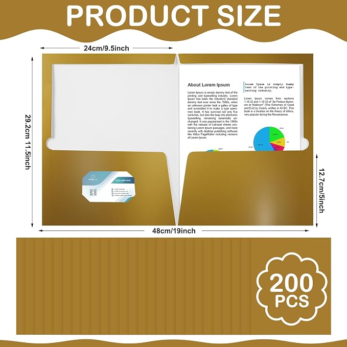 Yeaqee 200 Pack Folders Bulk - Image 2