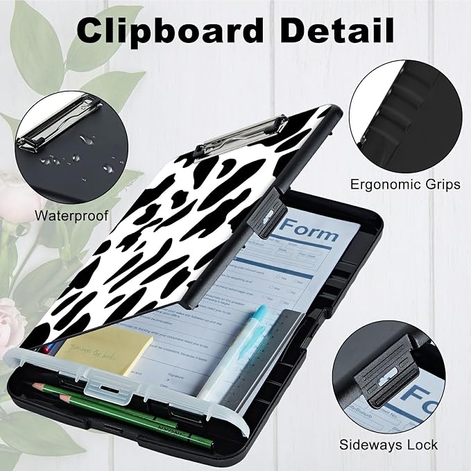 A4 Clipboard with Storage Pen Holder, Clipboards Organizer Nursing Clipboard - Image 3