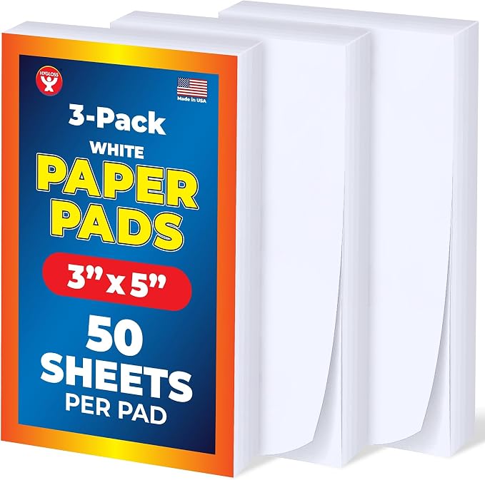 Hygloss 3 x 5-Inch Note Paper Pads by HyglossProductsInc