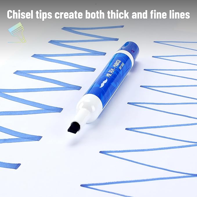 Mr. Pen- Dry Erase Markers, 10 Pack, Low Odor Ink | Chisel Tip, Back to School - Image 3