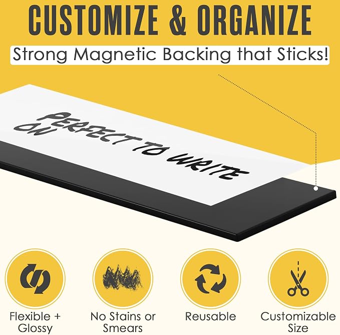 Houseables Magnetic Strip, Magnetic Tape Roll, Magnet Tape, 5 in x 10 FT - Image 3