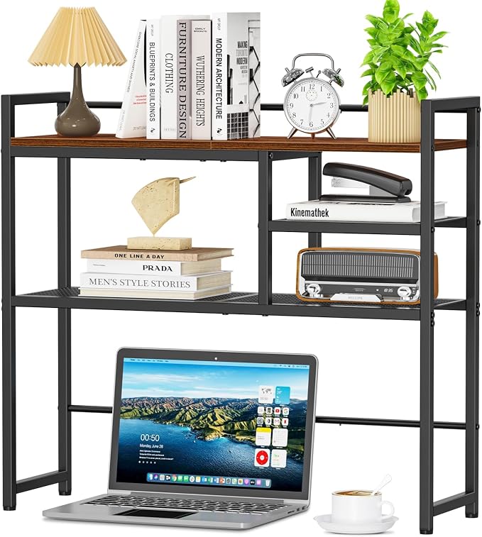 Snughome 31.9" Desk Shelf, Desktop Organizer Shelf, Desk Hutch Dorm, 3-Tier by Snughome