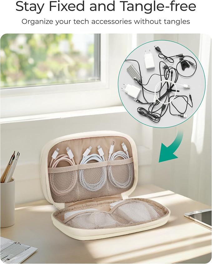 BAGSMART Electronics Organizer Travel Case, Cord Organizer - Image 2
