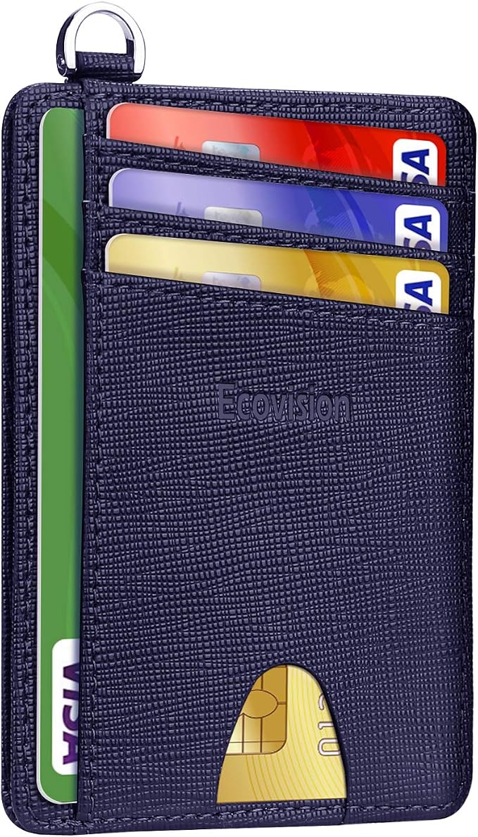 Slim Minimalist Front Pocket Wallet, RFID Blocking Credit Card Holder Wallet by Ecovision