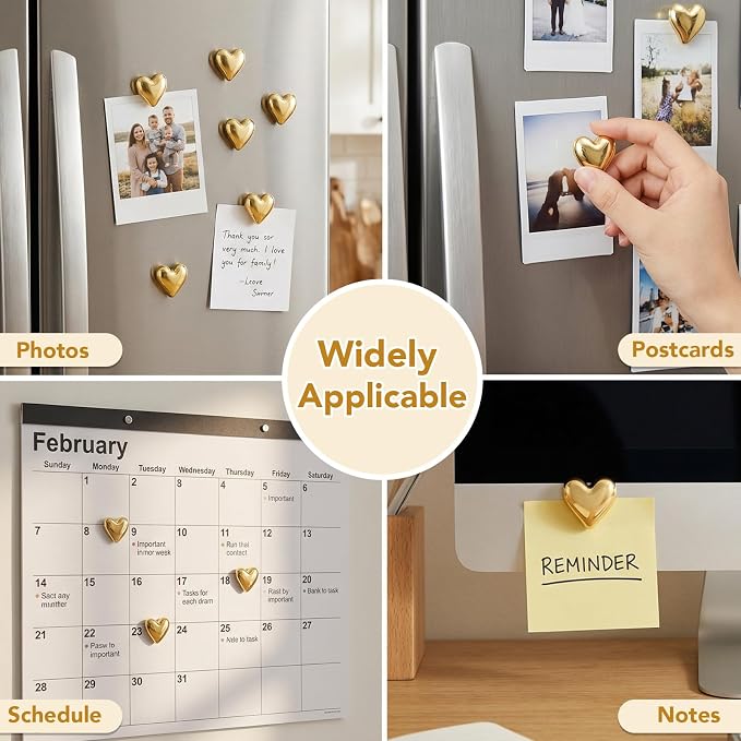 18 Pcs Heart Fridge Magnets for Refrigerator Locker Whiteboard Decor, Hold for - Image 6