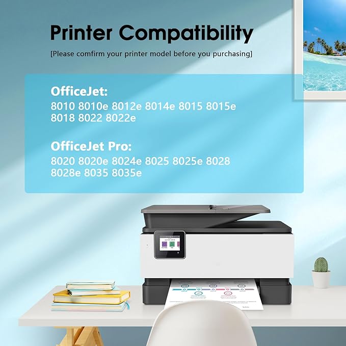 910XL Ink Cartridges Combo Pack Compatible for HP 910 XL Works with HP OfficeJet 8010e 8012e 8014e 8015e 80188022e OfficeJet Pro 8020e 8024e 8025e 8028e 8035e (4Pack)-DeskLoop Office