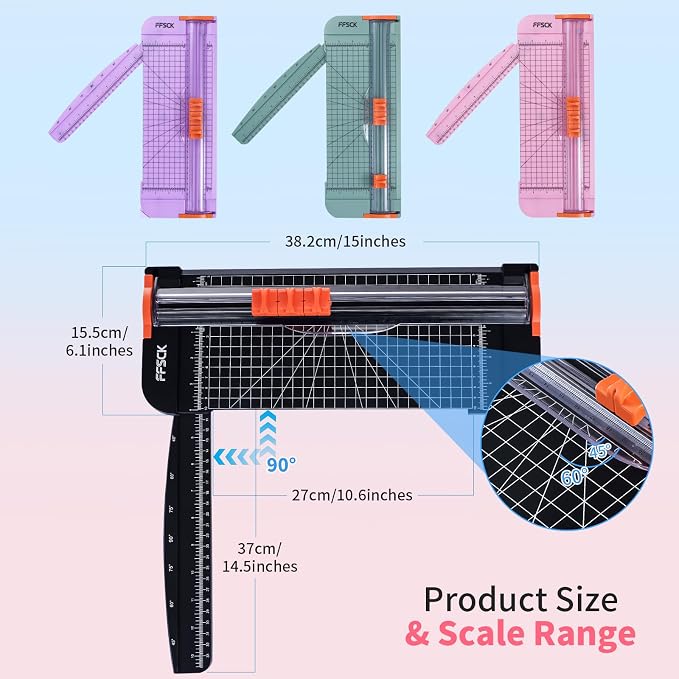 A4 Black Paper Cutter Slider 12 Inch Titanium Straight Paper Trimmer, Paper - Image 3