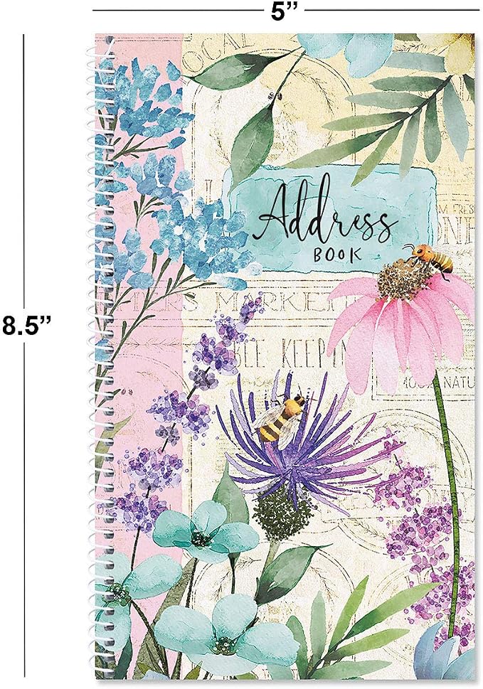 Current Wildflower Sanctuary Address Book-94 Pages;Small 5" x 8-1/2" Size - Image 3