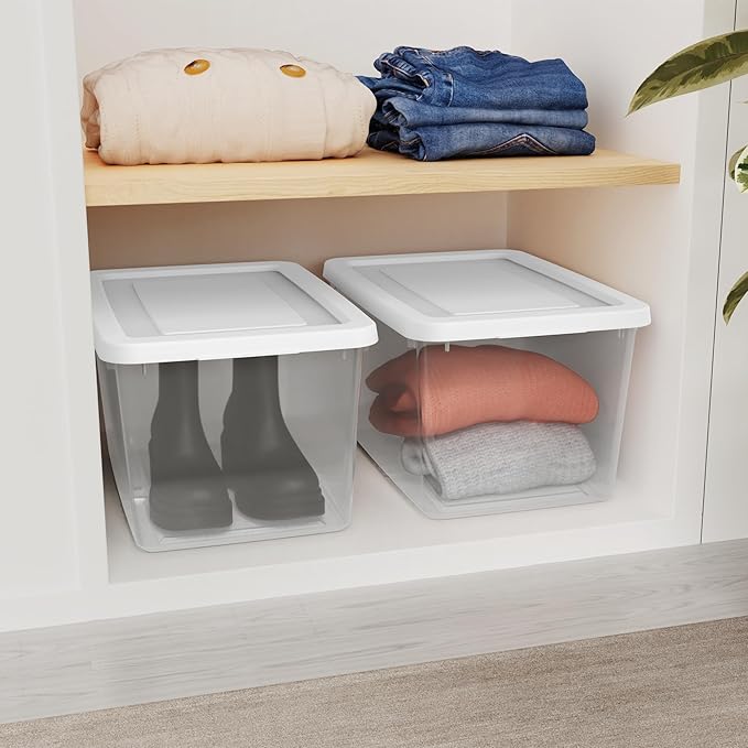 Sterilite 18 Pack Storage Boxes, Lightweight Home Organizers - Image 5