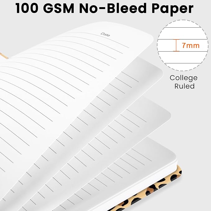 CICPAP Lined Spiral Journal Notebook, A5 College Ruled Notebook - Image 3