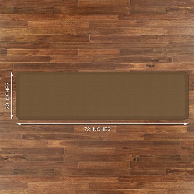 GelPro NewLife Designer Comfort Ergo-Foam Anti-Fatigue Kitchen Floor Mat, 20" x 72", Grasscloth Khaki-DeskLoop Office