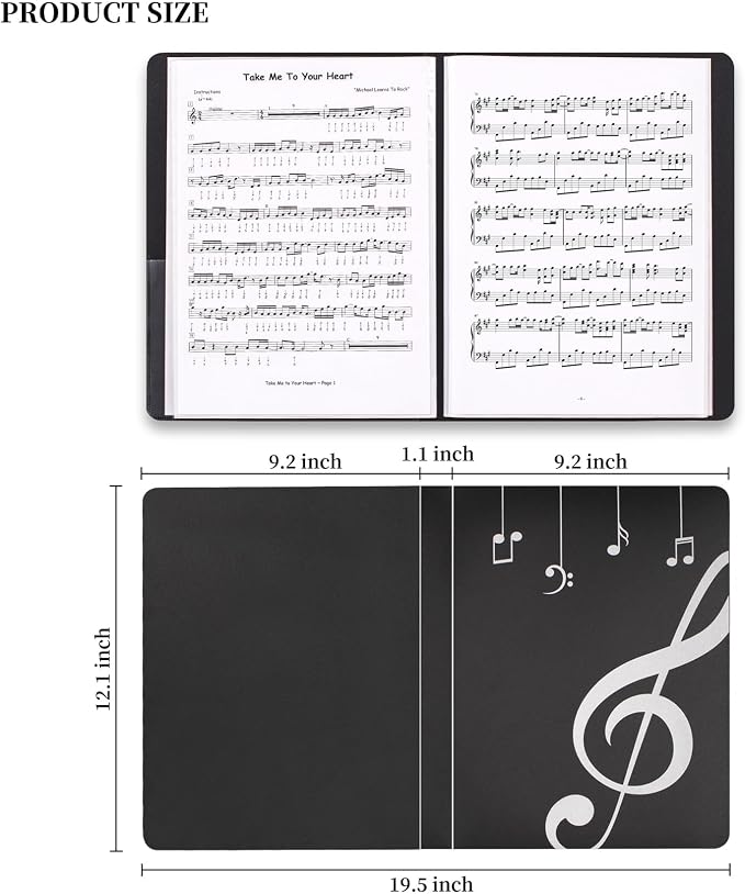 Music Folder Sheet Music Folders Binder 6 Pack Music Choral Storage Holder Band - Image 3