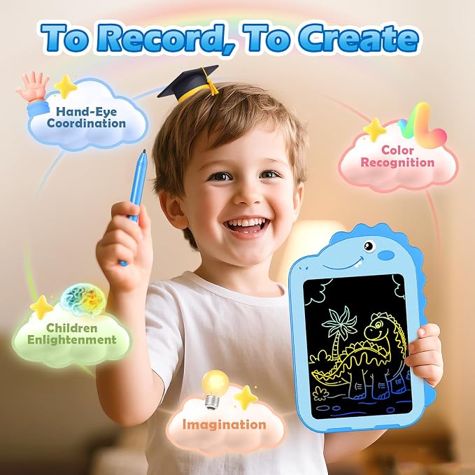 2 Pack LCD Writing Tablet for Kids, 6.5 Inch Colorful Doodle Board Drawing - Image 3
