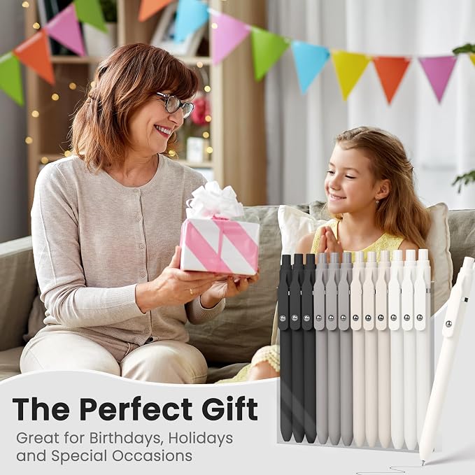 Sooez Gel Pens, Quick Dry Medium Point Smooth Writing Pens, Retractable Cute - Image 7