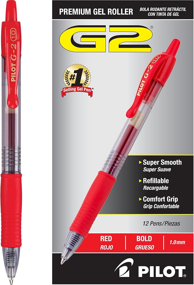Pilot G2 Premium Gel Roller Pens, Bold Point 1 mm, Journaling & Office Writing by PilotCorporationofAmerica