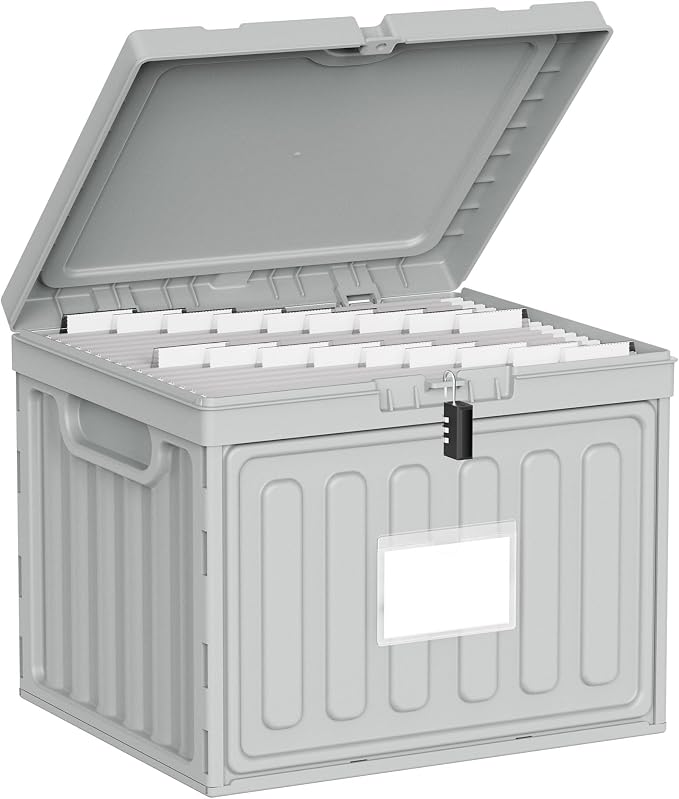 Oterri Lockable Plastic File Box by Oterri