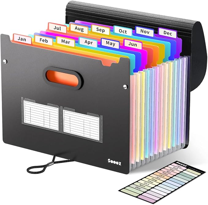 Sooez Upgraded Accordion File Organizer, Expanding File Folder by Sooez