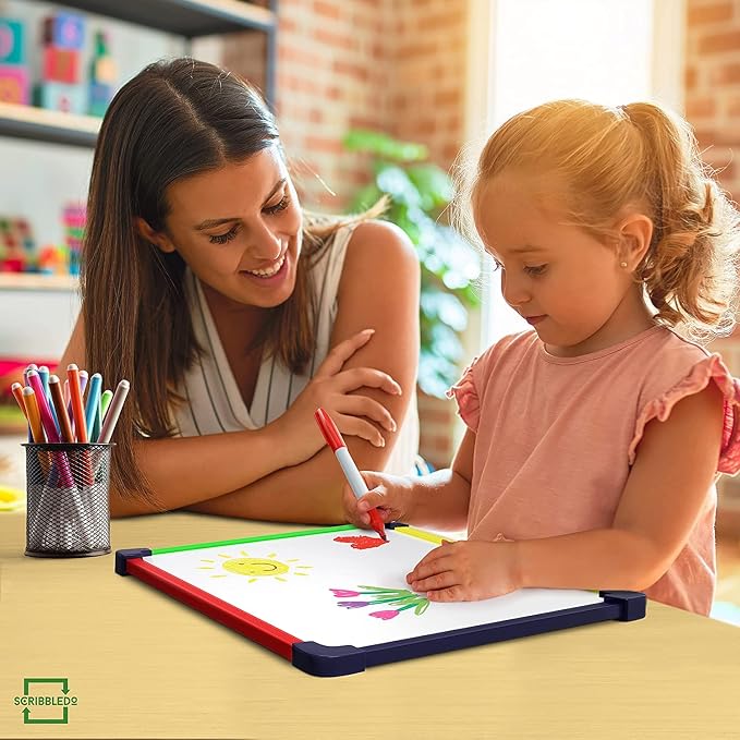 SCRIBBLEDO Colored Frame Magnetic Dry Erase White Board 9" X 12" WHITEBOARD - Image 7