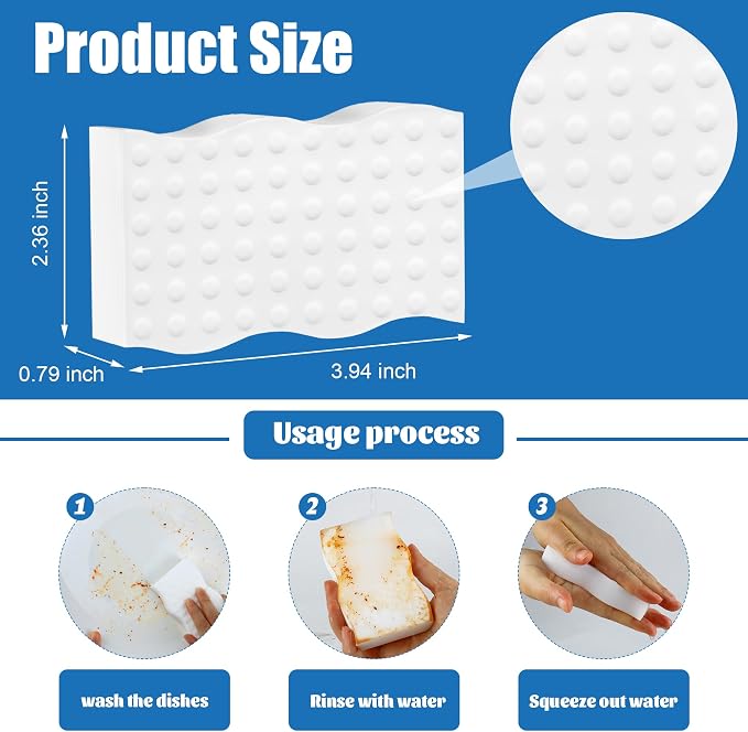 30 Pack Magic Sponges Cleaning Eraser, 2X Density Melamine Sponge, Cleaning Pad - Image 2