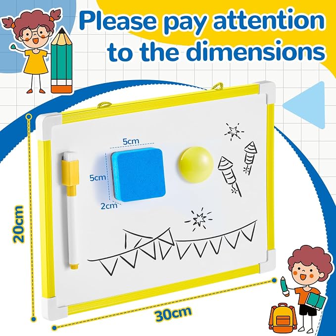 Colarr 100 Set Hanging Magnetic Dry Erase Board Small Double Side White Board - Image 3