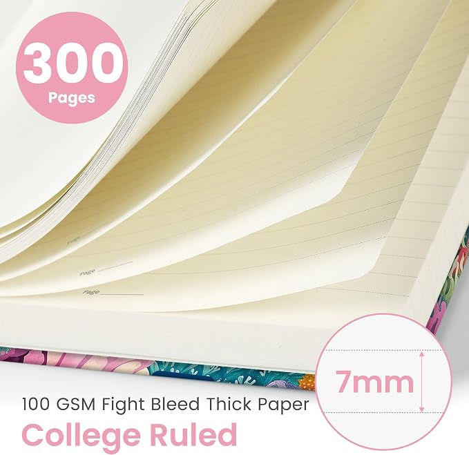 Lined Spiral Notebook Journal for Work, 300 Pages Thick B5 College Ruled - Image 2