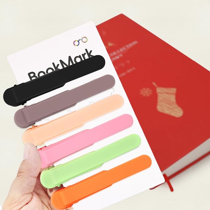 SMUK 6pcs Automatic Bookmark, Smart Silicone Bookmarkers - Image 5