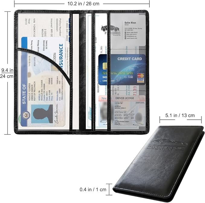 LumiMokki Premium Car Registration & Insurance Card Holder - Image 5