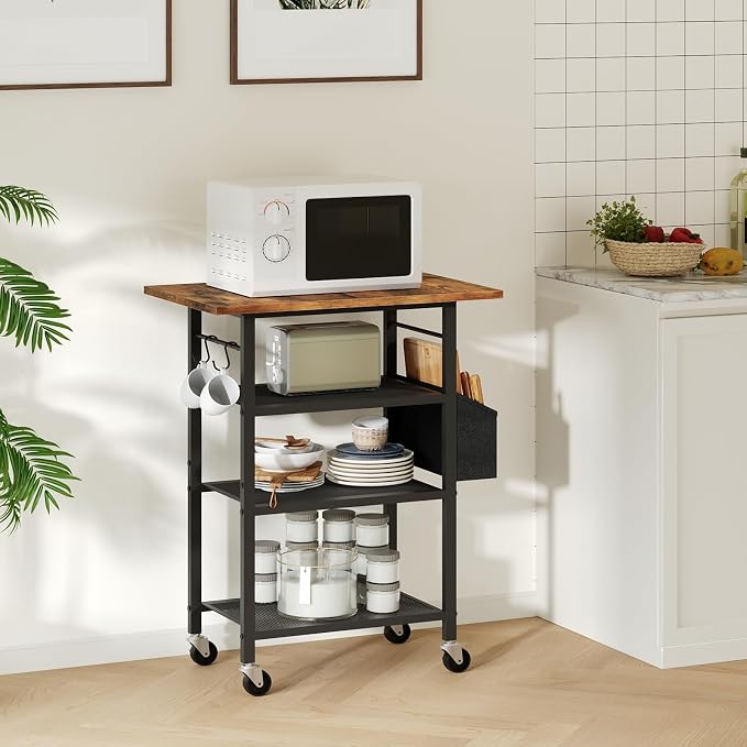 MAHANCRIS 4-Tier Printer Stand, Rolling Printer Table on Wheels, Industrial - Image 8