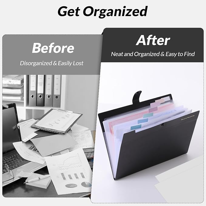 SKYDUE Accordion File Organizer, Expanding File Folder - Image 6