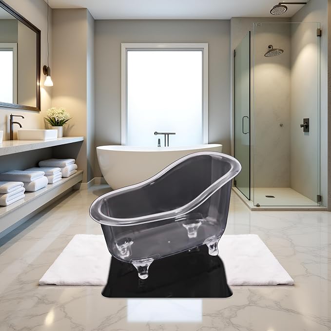 Clear Mini Bathtub Sundries Storage Box Jewelry Storage Box Makeup Organizer - Image 5