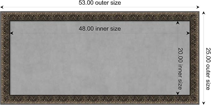 Amanti Art Black Framed Magnetic Board 25x53 Oversize Vision Board - Image 4