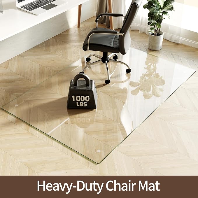 Koonmi Tempered Glass Chair Mat 72"x48" - Image 2