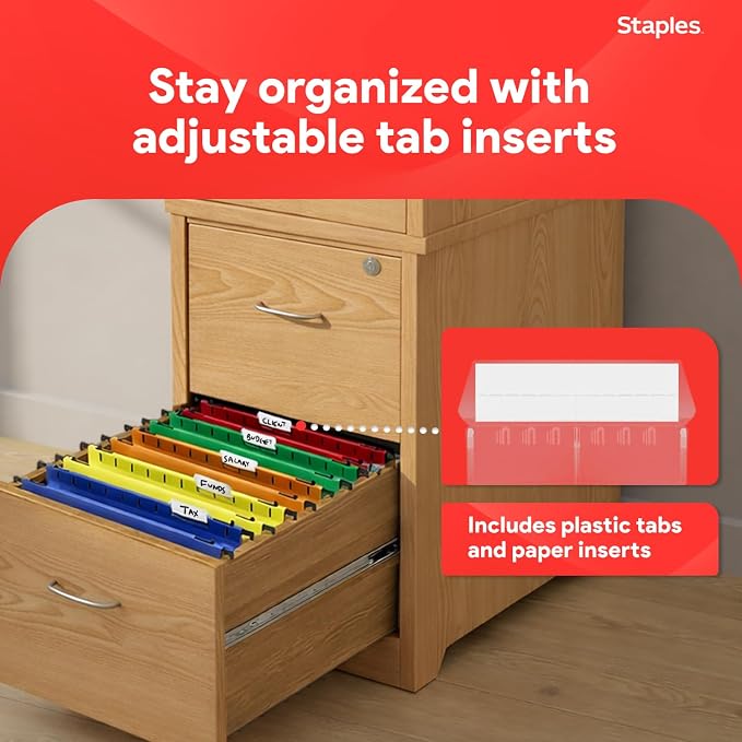 Staples Poly Expanding Hanging File Pockets, Letter Size, Durable Poly - Image 5